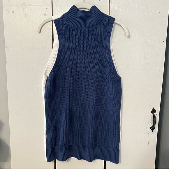 Summersalt The High Neck Sweater Vest Atlantic and white sand small - Picture 4 of 9